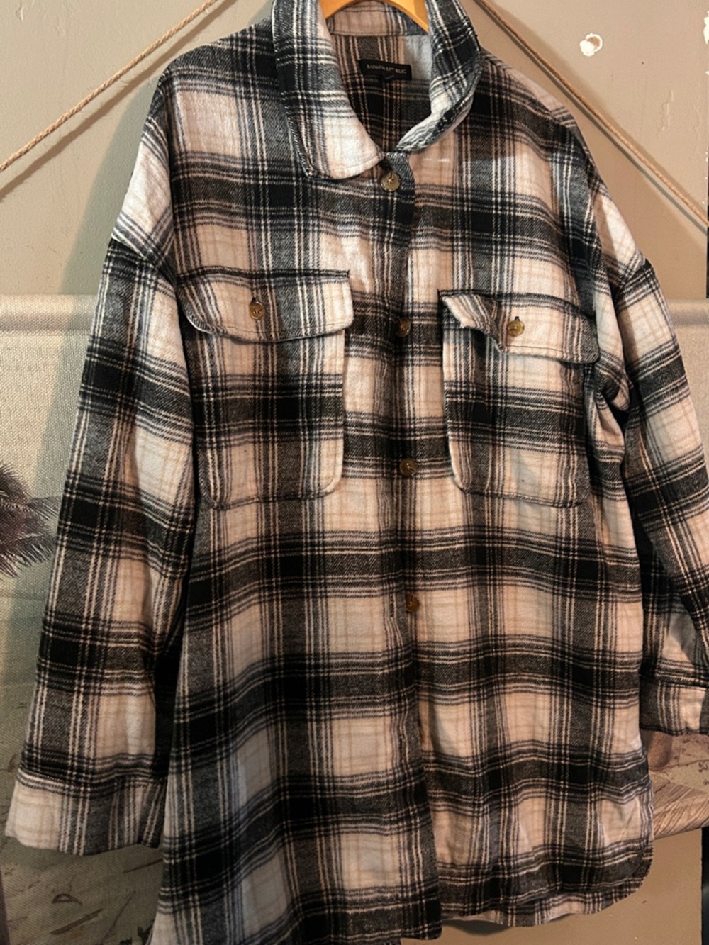 Banana Republic XL heavy women  flannel long sleeve